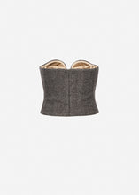 Load image into Gallery viewer, Strapless wool corset top in grey
