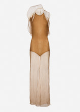 Load image into Gallery viewer, Silk organza gown in beige