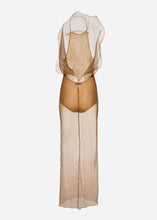 Load image into Gallery viewer, Silk organza gown in beige