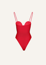 Load image into Gallery viewer, Retro bustier swimsuit in red