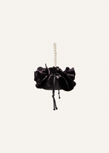 Load image into Gallery viewer, Pearl Magda bag in black satin