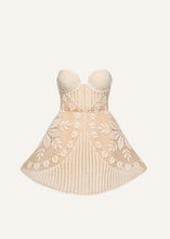 Load image into Gallery viewer, Crochet sweetheart mini dress in cream