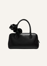 Load image into Gallery viewer, Brigitte bag in black leather and silver