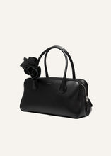 Load image into Gallery viewer, Brigitte bag in black leather and silver