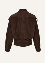 Load image into Gallery viewer, Cargo jacket in brown suede