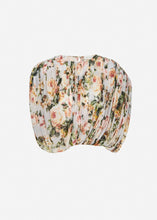 Load image into Gallery viewer, Sleeveless ruched bubble top in floral print
