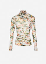 Load image into Gallery viewer, Ruched cape-effect top in floral print
