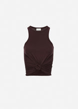Load image into Gallery viewer, Knotted tank top in brown
