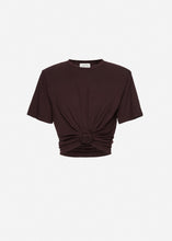 Load image into Gallery viewer, Knotted jersey t-shirt in brown
