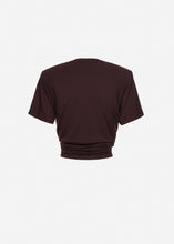 Load image into Gallery viewer, Knotted jersey t-shirt in brown

