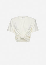 Load image into Gallery viewer, Knotted jersey t-shirt in cream
