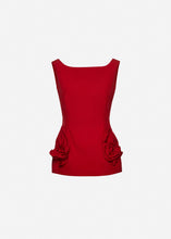 Load image into Gallery viewer, Rose hip hourglass top in red
