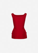 Load image into Gallery viewer, Rose hip hourglass top in red
