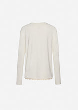 Load image into Gallery viewer, Lace-detail Long-sleeve t-shirt in cream
