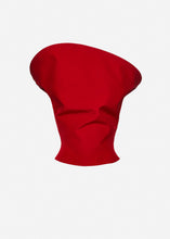 Load image into Gallery viewer, Sculptural sleeveless cotton top in red
