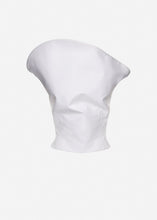 Load image into Gallery viewer, Sculptural sleeveless cotton top in white
