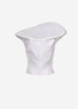 Load image into Gallery viewer, Sculptural sleeveless cotton top in white
