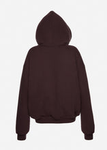 Load image into Gallery viewer, Lace-detail zip up hoodie in brown
