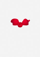 Load image into Gallery viewer, Sculptural bandeau swim top in red

