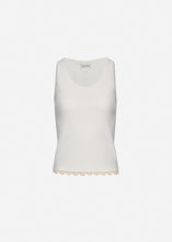 Load image into Gallery viewer, Lace-detail tank top in white
