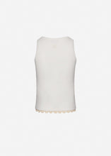 Load image into Gallery viewer, Lace-detail tank top in white
