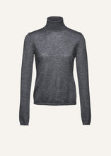 Load image into Gallery viewer, Cashmere turtleneck in dark grey
