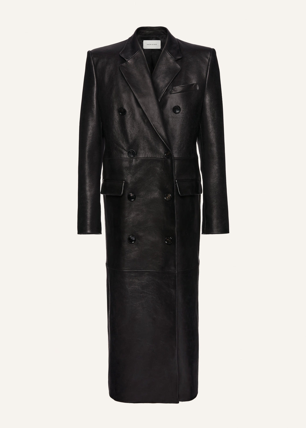 AW21 LEATHER 04 COAT BLACK