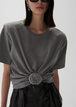 Load image into Gallery viewer, Knotted t-shirt in grey
