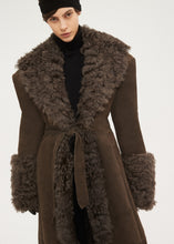 Load image into Gallery viewer, AW23 LEATHER 01 SHEARLING COAT BROWN
