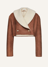 Load image into Gallery viewer, AW23 LEATHER 11 SHEARLING JACKET BEIGE
