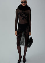 Load image into Gallery viewer, AW24 CROCHET 02 SKIRT BLACK
