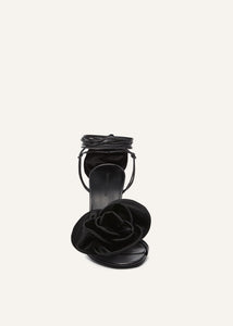 AW24 FLOWER SHOES LEATHER BLACK