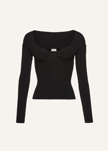 AW24 KNITWEAR 06 TOP BLACK