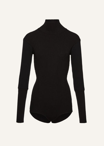 AW24 KNITWEAR 07 BODYSUIT BLACK