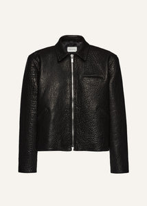 AW24 LEATHER 01 JACKET BLACK