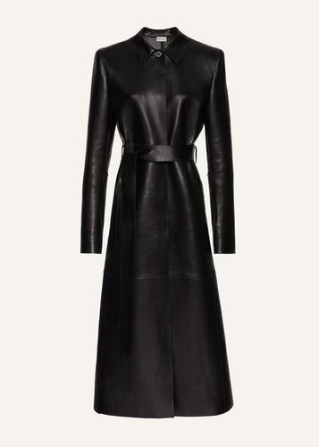 AW24 LEATHER 03 COAT BLACK