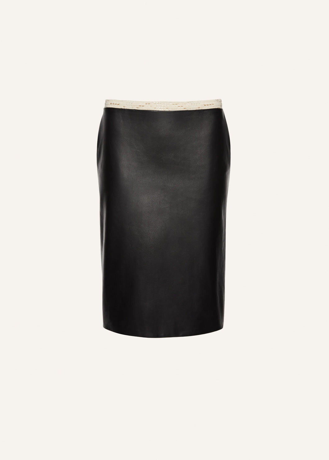 AW24 LEATHER 04 SKIRT BLACK