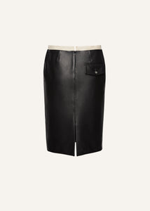 AW24 LEATHER 04 SKIRT BLACK