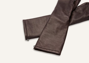 AW24 LEATHER 14 GLOVES BROWN