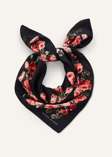 AW24 SCARF 01 BLACK PRINT