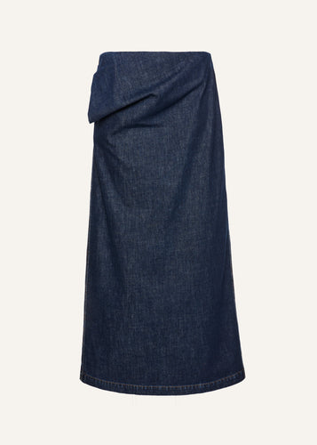 AW25 DENIM 04 SKIRT NAVY