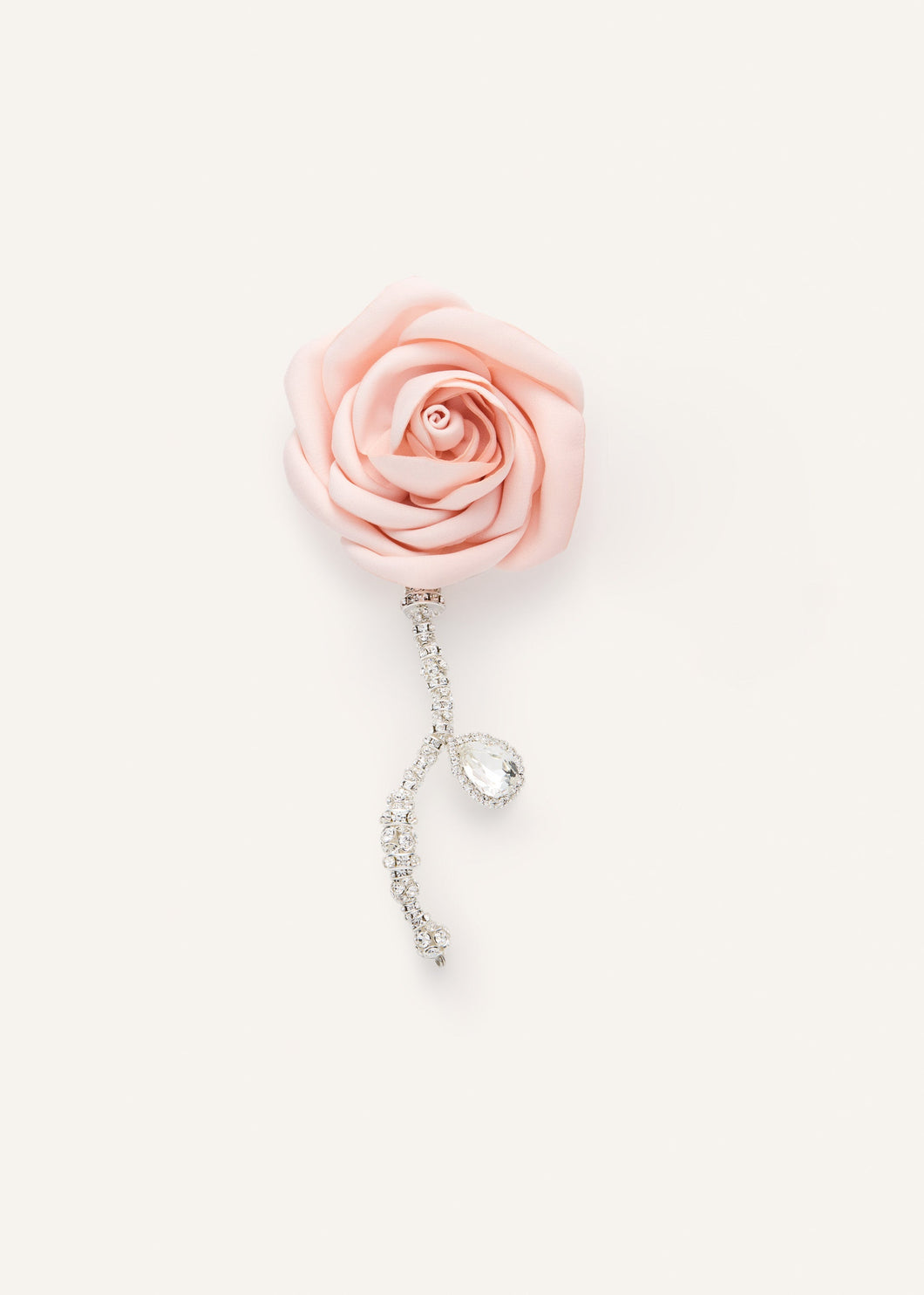 Crystal rose drop earring in blush