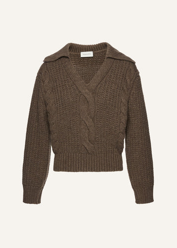 AW25 KNITWEAR 03 SWEATER BROWN