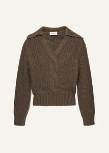 AW25 KNITWEAR 03 SWEATER BROWN