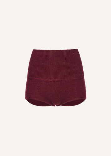 AW25 KNITWEAR 04 SHORTS BORDEAUX