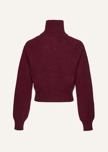 AW25 KNITWEAR 06 CARDIGAN BORDEAUX