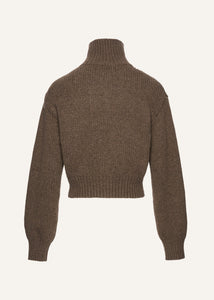 AW25 KNITWEAR 06 CARDIGAN BROWN