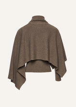 Load image into Gallery viewer, Wool cape in light brown
