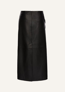 AW25 LEATHER 03 SKIRT BLACK