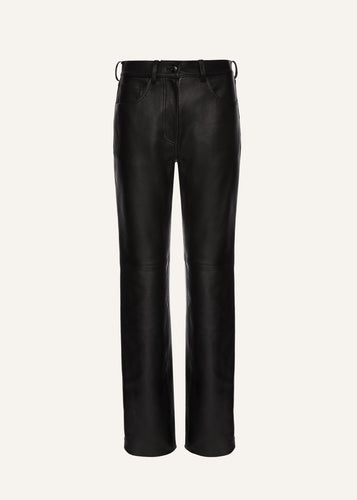 AW25 LEATHER 07 PANTS BLACK